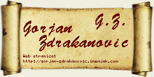 Gorjan Ždrakanović vizit kartica